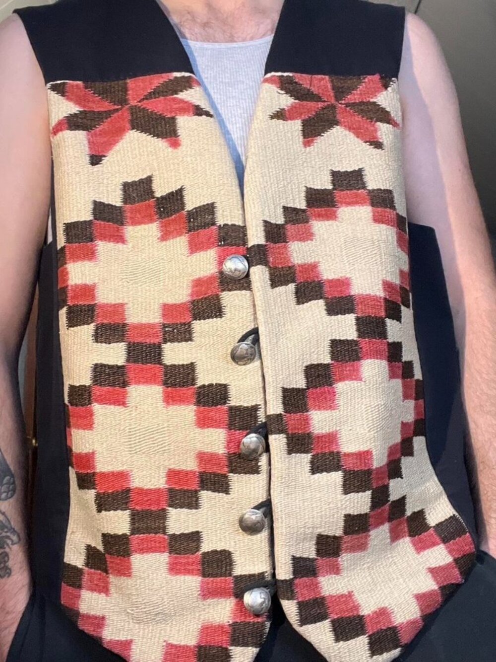 RARE Hester Designs Antique Navajo Woven Vest